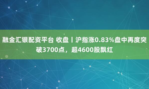 融金汇银配资平台 收盘丨沪指涨0.83%盘中再度突破3700点，超4600股飘红