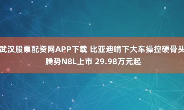 武汉股票配资网APP下载 比亚迪啃下大车操控硬骨头 腾势N8L上市 29.98万元起